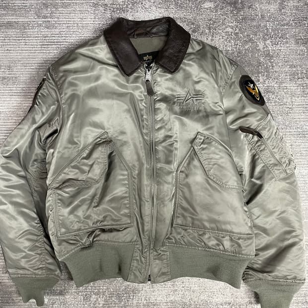 Vtg 알파 인다스트릿 레더카라넥 