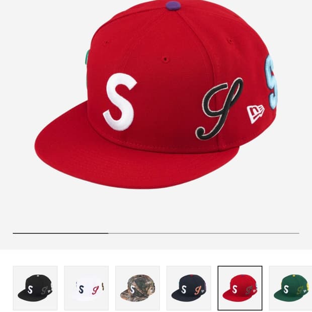 슈프림 멀티 s 로고 뉴에라 레드 (7 12)사이즈 판매및교환