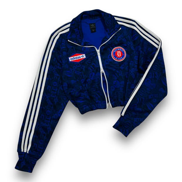 아디다스 디트로이드 크롭 커스텀 투웨이 트랙탑 져지