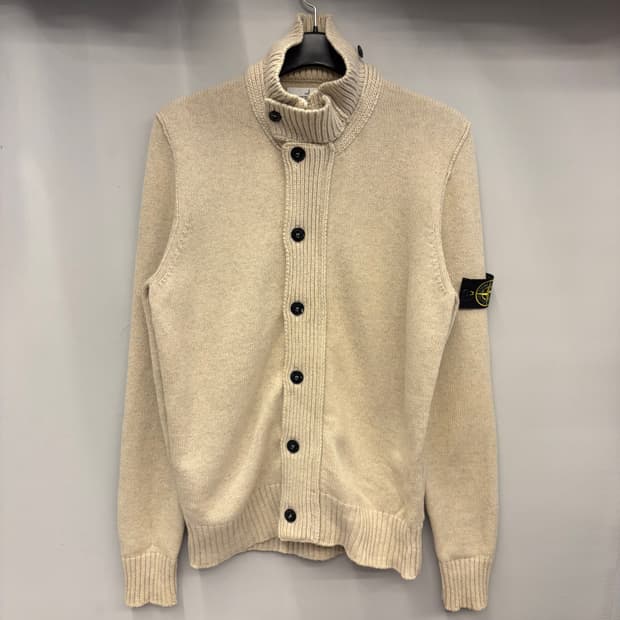 스톤아일랜드 아이보리 니트 가디건 자켓 L