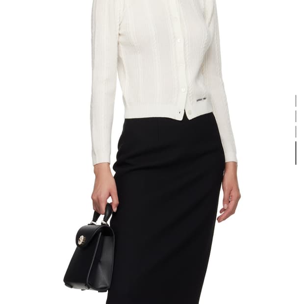 SHUSHU/TONG 블랙 미디 스커트