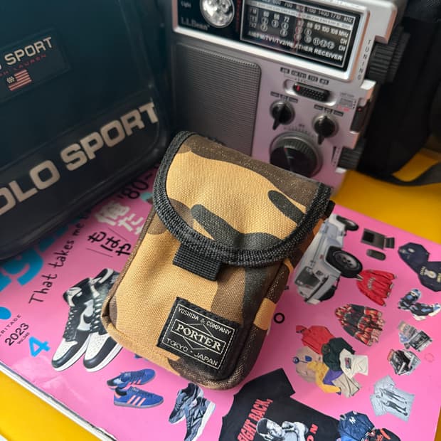 Porter TOKYO JAPAN 덕 카모 미니 백 os
