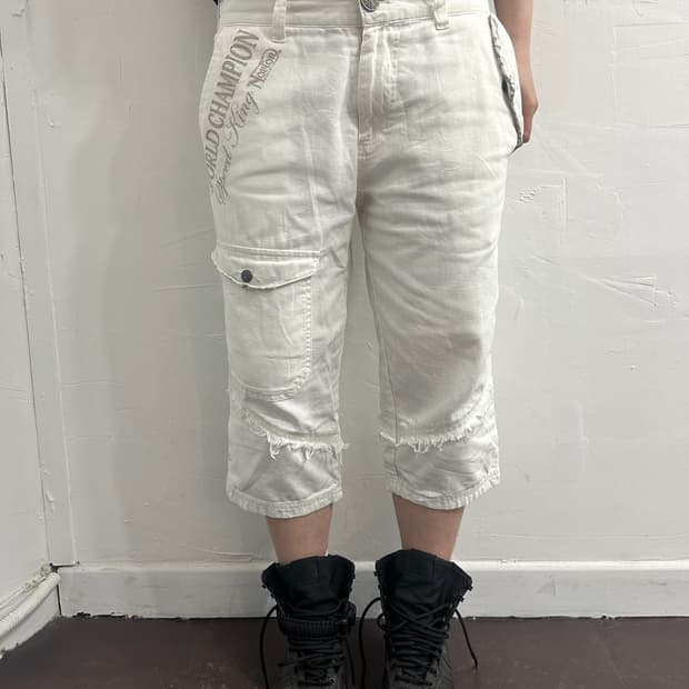norton white half pants