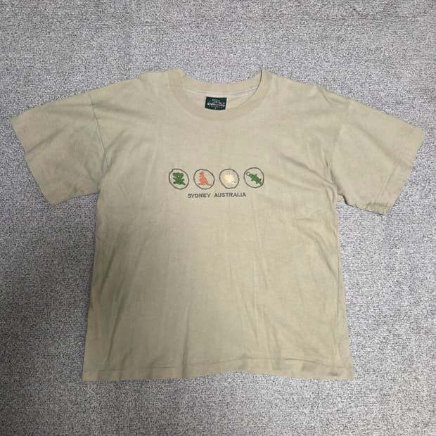 90s 호주산 빈티지 반팔 티셔츠 M-슬림L(95-100)