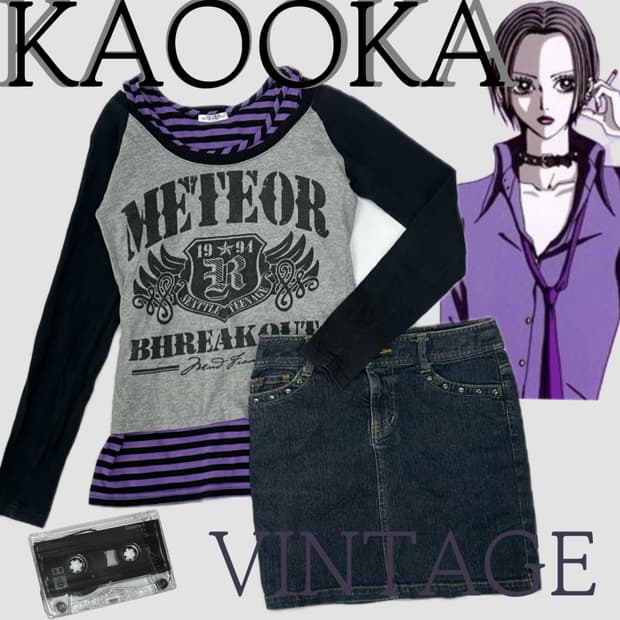 💜나나깔 펑크 팝갸루 코디세트💜 데빌 레이어드 보헤미안 락시크 