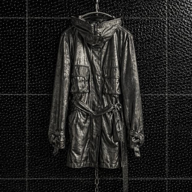 AN-SIDE 메탈릭 하이넥 자켓