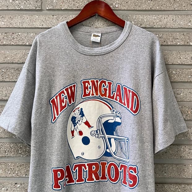 [XL]90's USA Made PATRIOTS 풋볼팀 싱글스티치 티셔츠