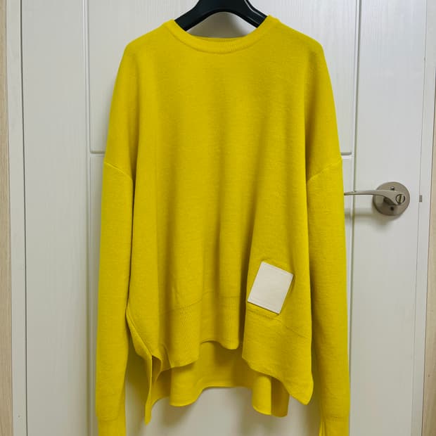 우영미 스웨터 옐로우 50