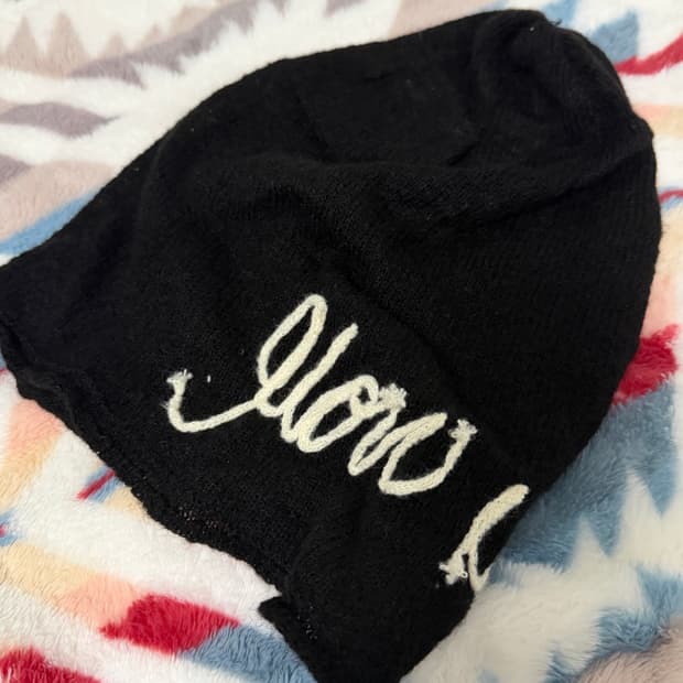 블루썬플라워 모헤어 글로우 업 비니 [블랙]