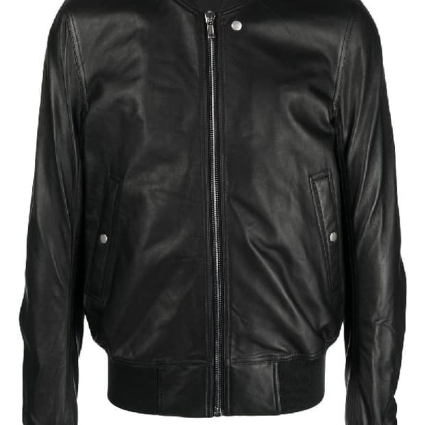 릭오웬스 클래식 레더 봄버 자켓