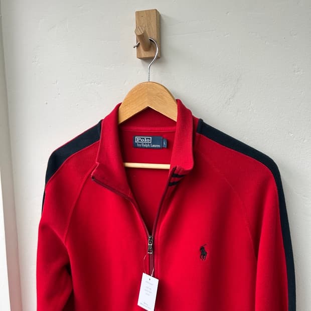 16586 - 폴로 랄프로렌 레드 니트 집업