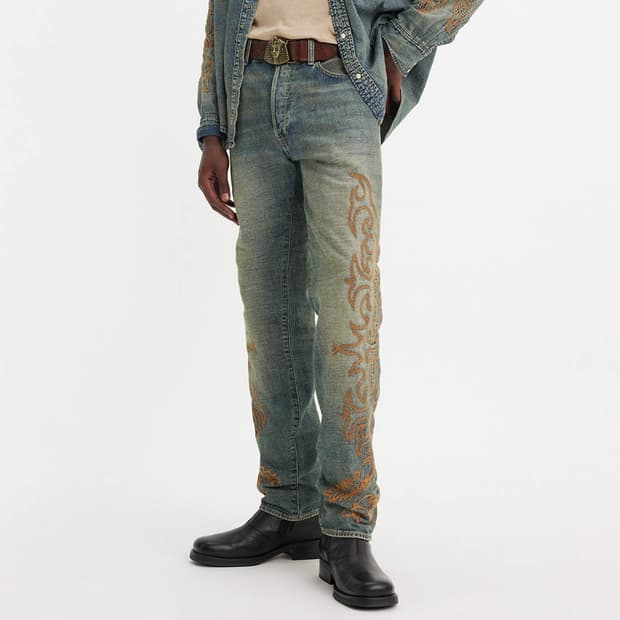 리바이스 데님티어스 콜라보 웨스턴 셀비지 501 데님팬츠 36 x 34