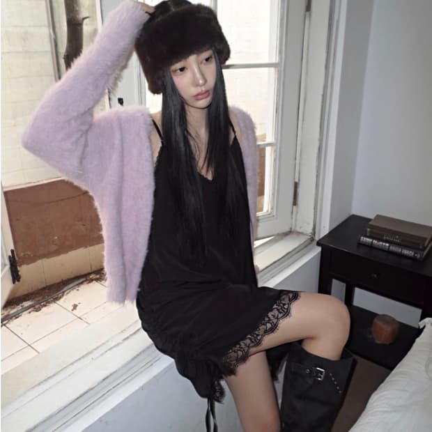 레이스 슬립 원피스