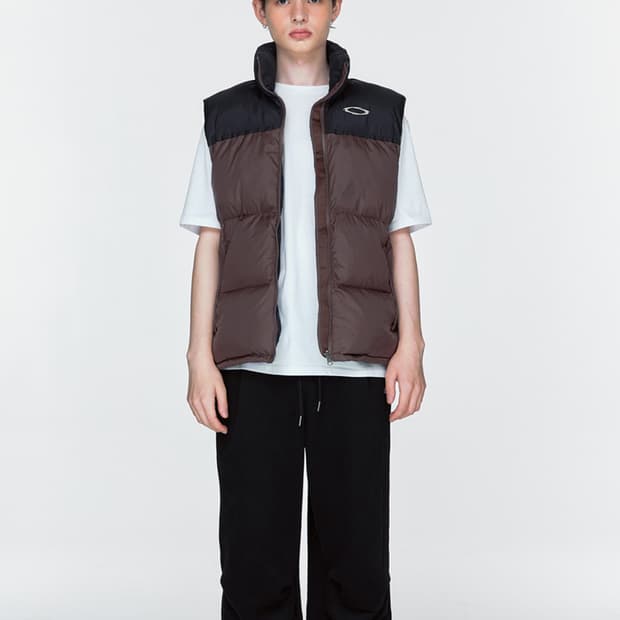 노이아고 조끼 패딩 NOI1074 리버시블 다운 패딩 베스트 (브라운) 