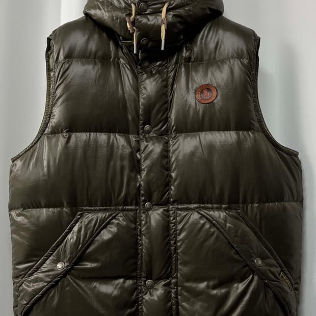 폴로 랄프로렌 우드브라운 쿠키와펜 립스탑 다운 베스트 자켓