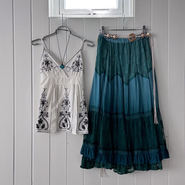 Linen Floral Embroidered Sleeveless 0192