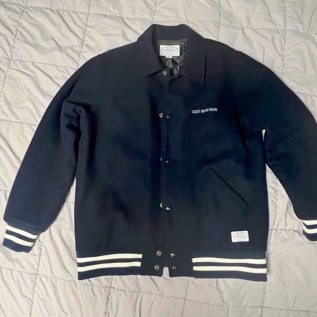 네이버후드 바시티 자켓 네이비 L