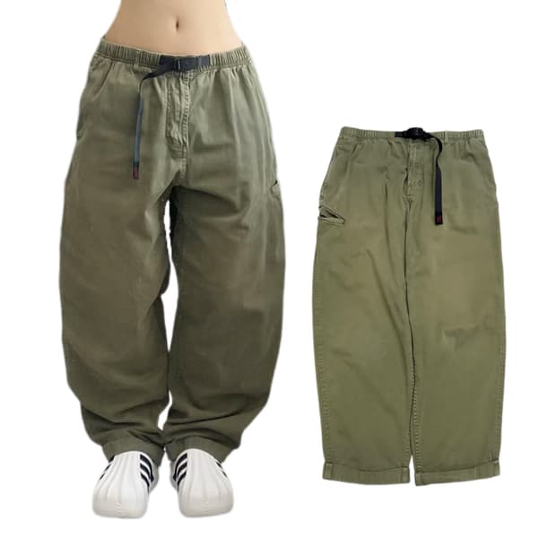 그라미치 벨티드 코튼 팬츠