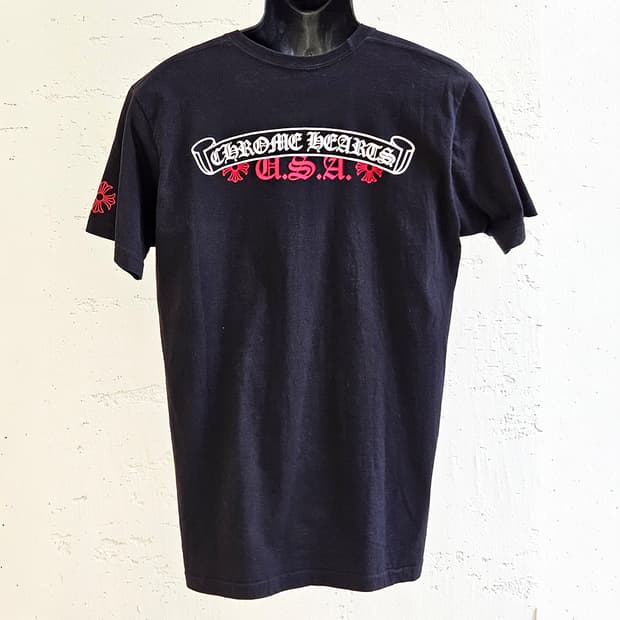 [L] 크롬하츠 USA 반팔 블랙 TNHBCKT0