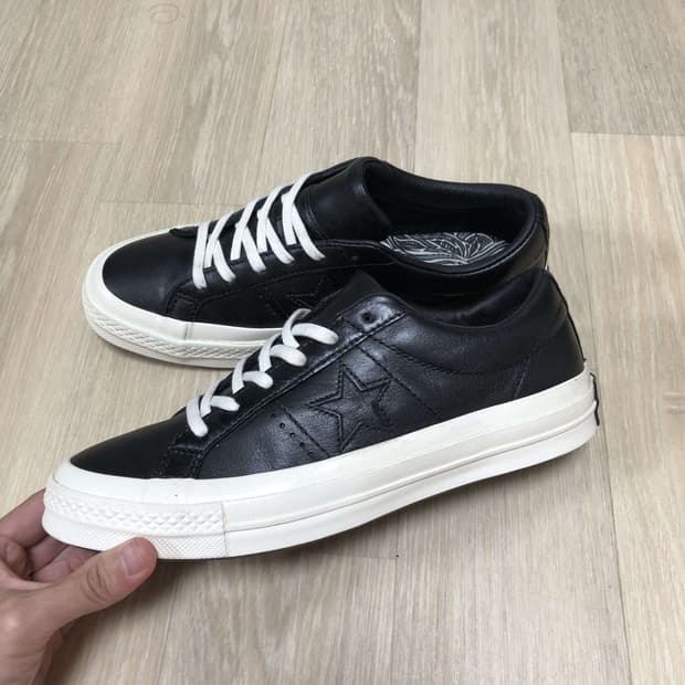 (250) 컨버스 CONVERSE 원스타 레더 블랙 오혁 원스타 블랙