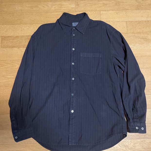 [1] 고낙 스트라이프 셔츠 퍼플 차콜