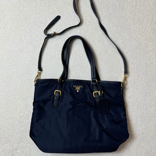 프라다 PRADA 테수토 가죽 트리밍 투웨이 토트백 A1660