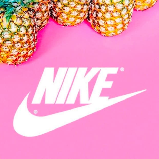 [해외M]희귀 나이키SB 파인애플 티셔츠 화이트