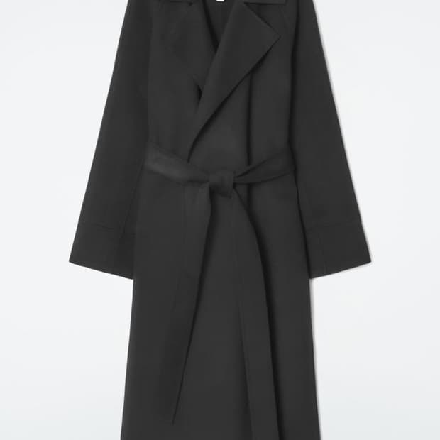 코스 벨티드 더블페이스 울코트 M 블랙