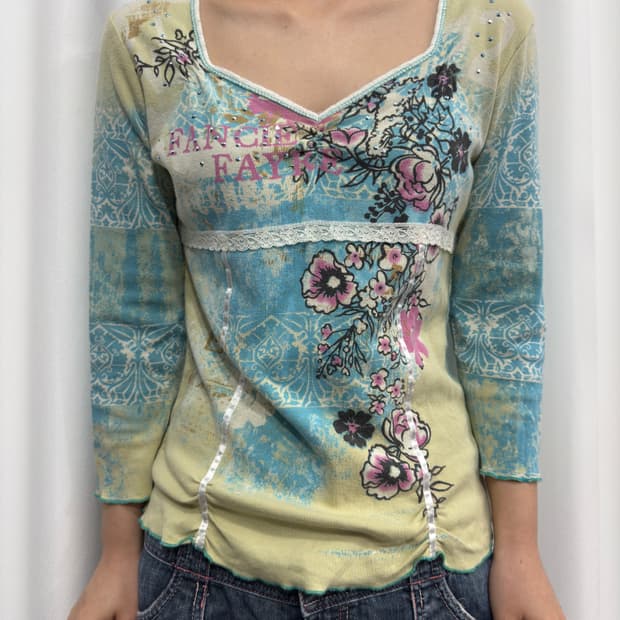 skinny minnie printing top