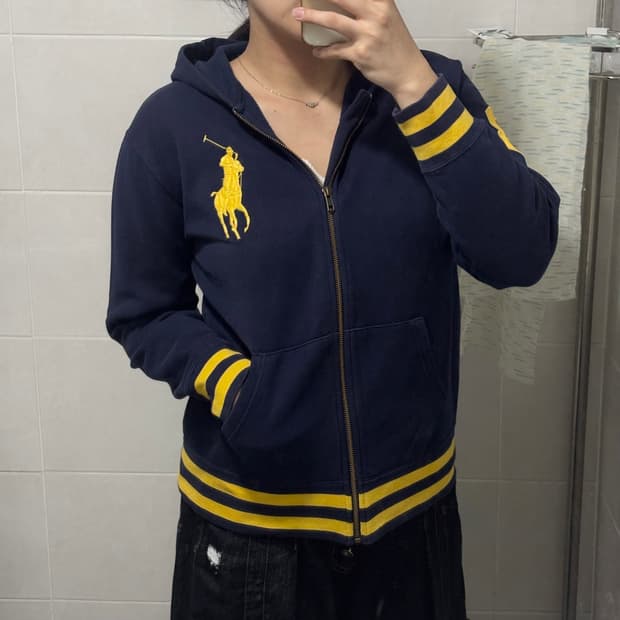 대대대장)폴로 황금 빅포니 넘버 3 후드집업 M
