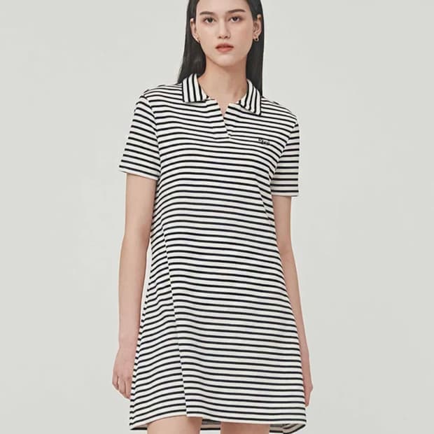 (2024)게스 스트라이프 반팔원피스(TS2