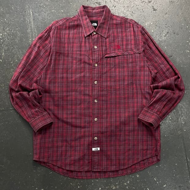 100 노스페이스 체크셔츠