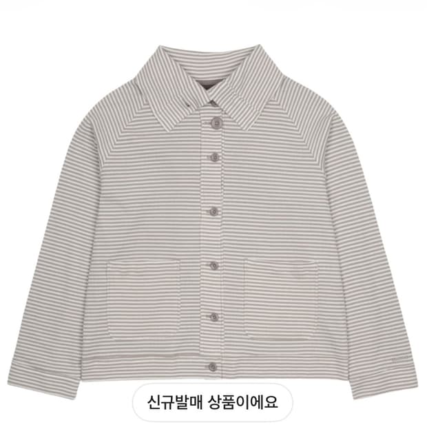 [구매] 코이세이오 와이드 카라 와플 스트라이프 셔츠 베이지 2
