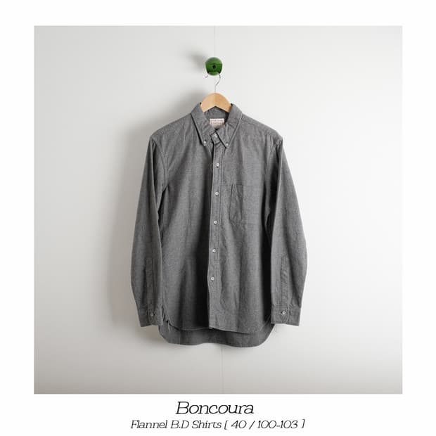 봉쿠라 그레이 플란넬 셔츠 40(100-103)사이즈 그레이