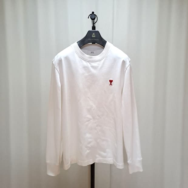 (택포) 아미 22SS 화이트 롱슬리브 XL A807