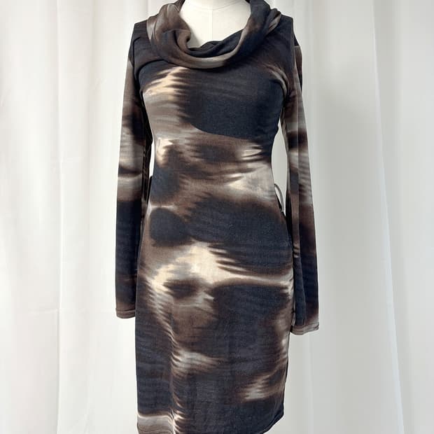 jus d'orange smoked cowl dress