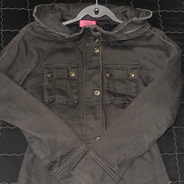 일본 빈티지 포켓 스트링 후드집업 