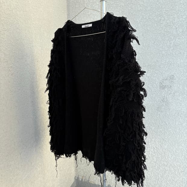 58 black damage grunge cardigan