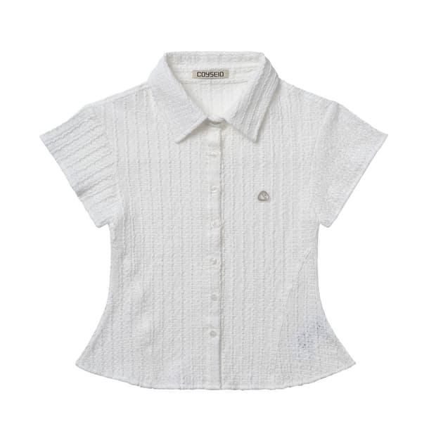 코이세이오 LACE HALF SHIRTS WHITE