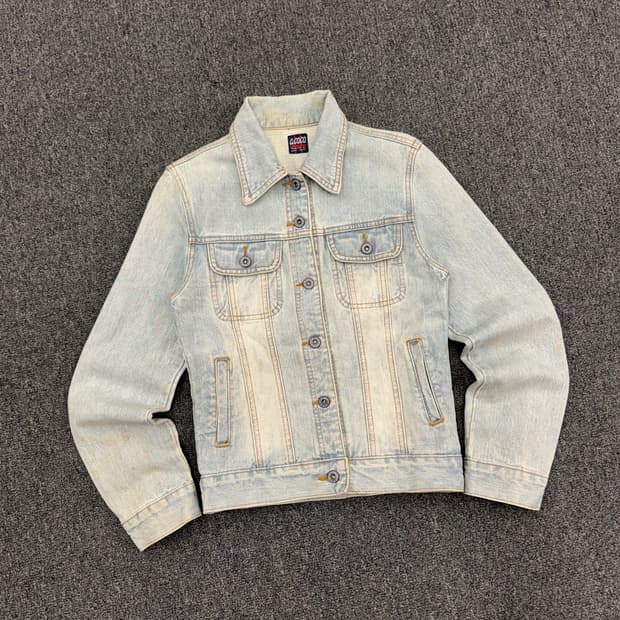 OS)c.co.co빈티지 여성 연청 데님 자켓