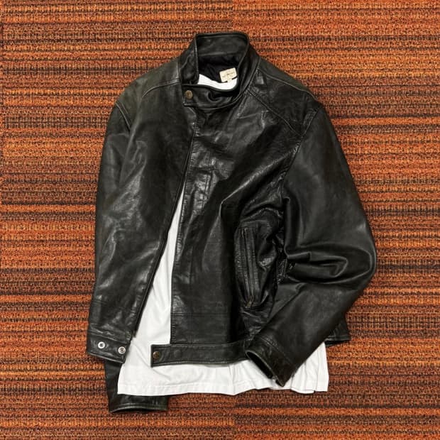 00‘s 캘빈클라인 가죽 라이더 자켓