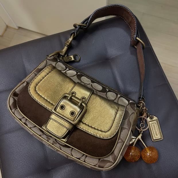 코치 아카이브 골드 숄더백 리미티드 에디션(2004)