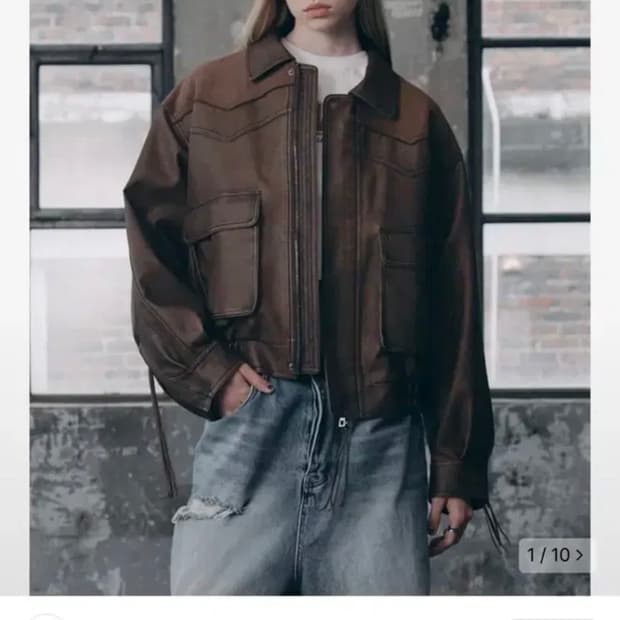 에즈이프캘리 레더자켓 
