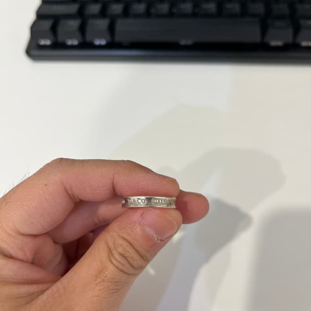 티파니앤코 1837 내로우링 실버 6호