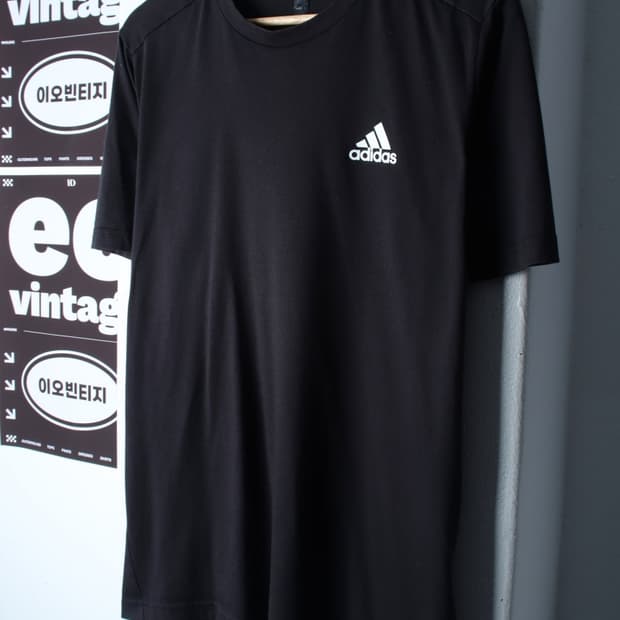 (2XL) 아디다스 반팔 티셔츠 빅사이즈 기능성 차콜-H34784