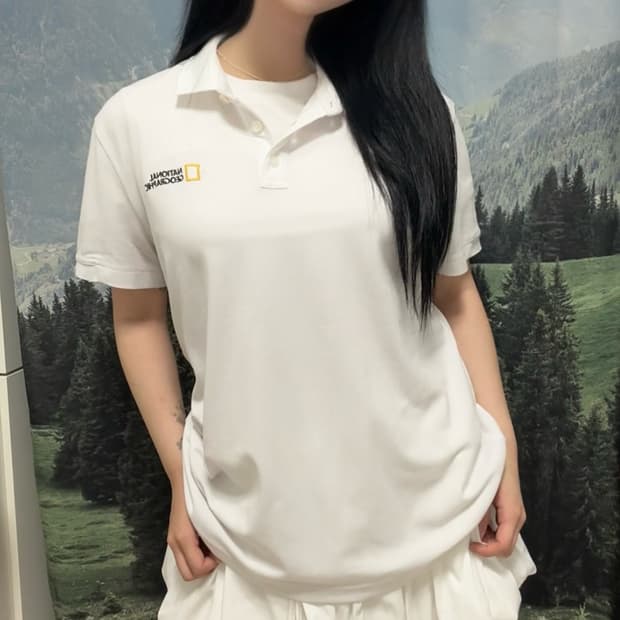 네셔널지오그래픽 카라 반팔티 L