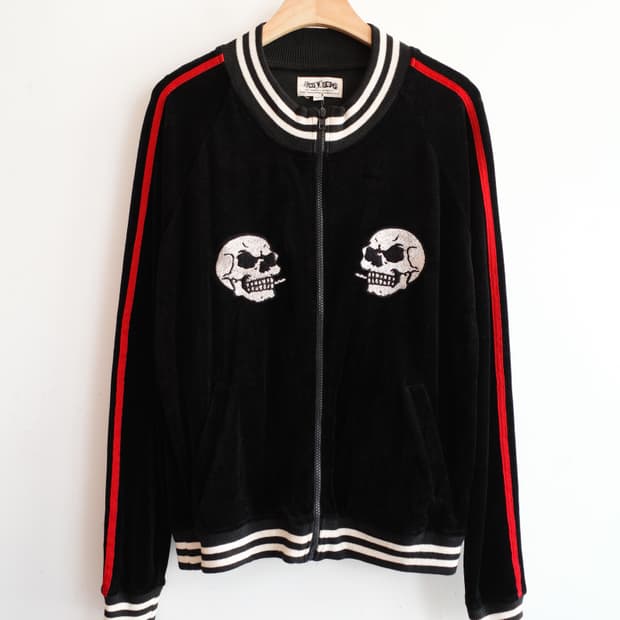 Japan brand 벨벳 집업 자켓 