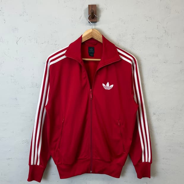 아디다스 빈티지 구형 파이어버드 트랙탑 져지 레드