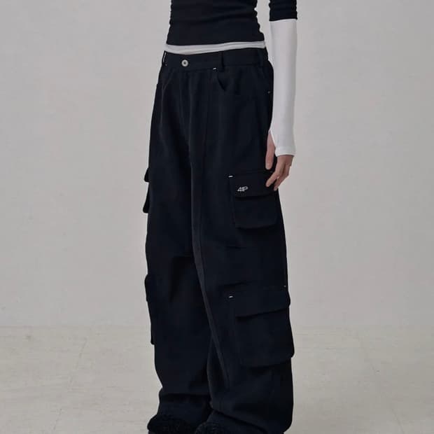 새상품) 41pray Cargo Wide Pants / Black
