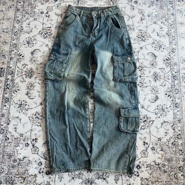 빈티지 데님 카고팬츠